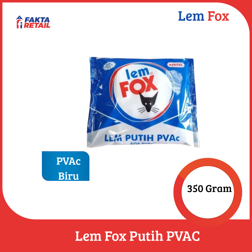 Lem Fox PVAc Biru  350 Gram
