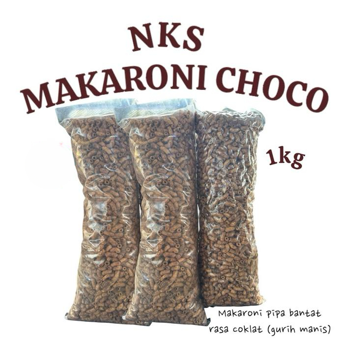 

Makaroni Choco Pipa Bantat 1 KG Cemilan Rasa Coklat Gurih Manis Enak