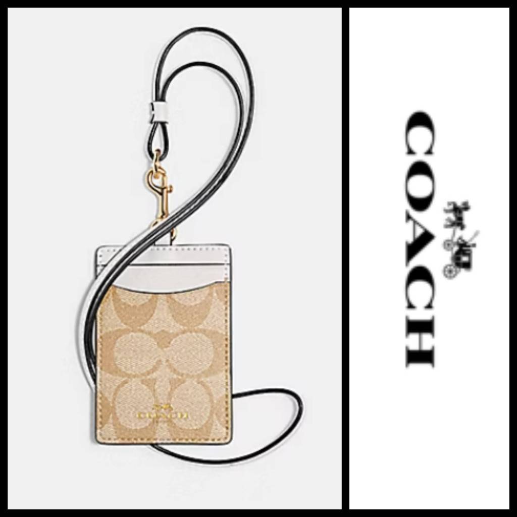 

Lanyard ID Card case in signature khaki white gantungan kartu identitas original cb