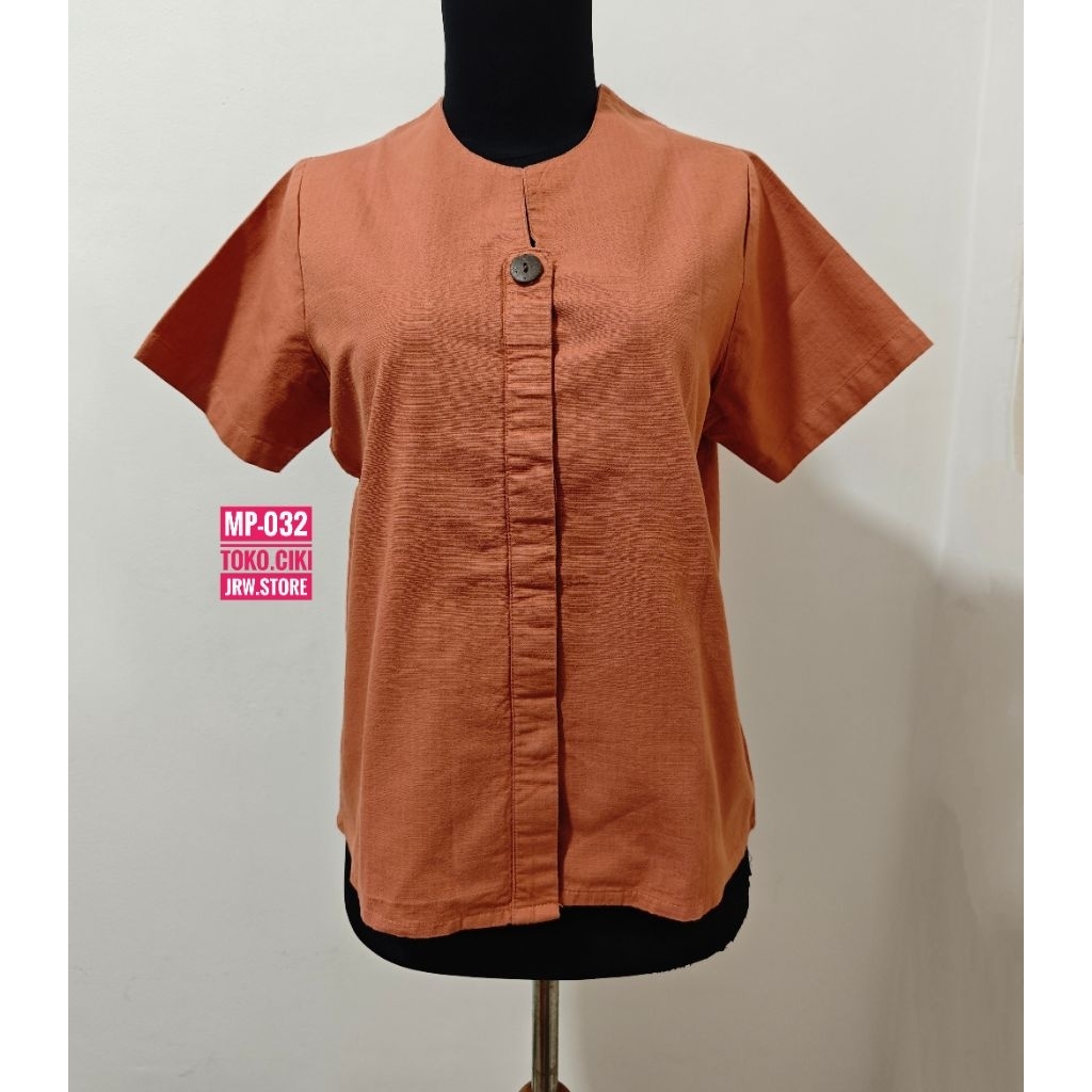(MP-032) PRELOVED BAJU ATASAN BLOUSE COKLAT BATA WANITA CEWE PEREMPUAN