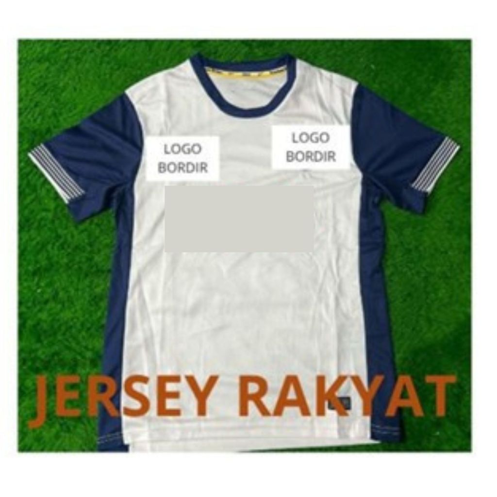 baju bola putih garis biru2024 2025