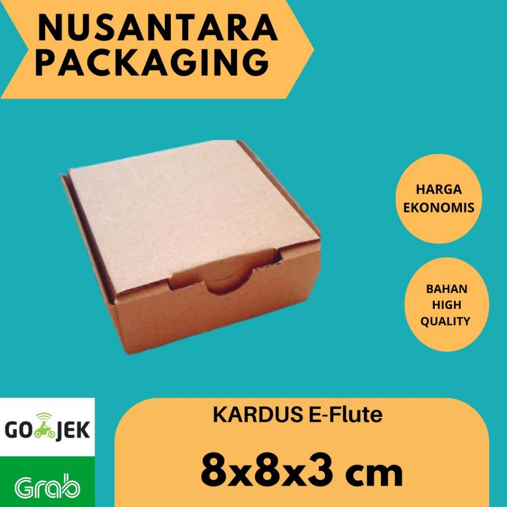 

KARDUS 8x8x3 cm / BOX KARTON CORUGATED DIE CUT / AKSESORIS