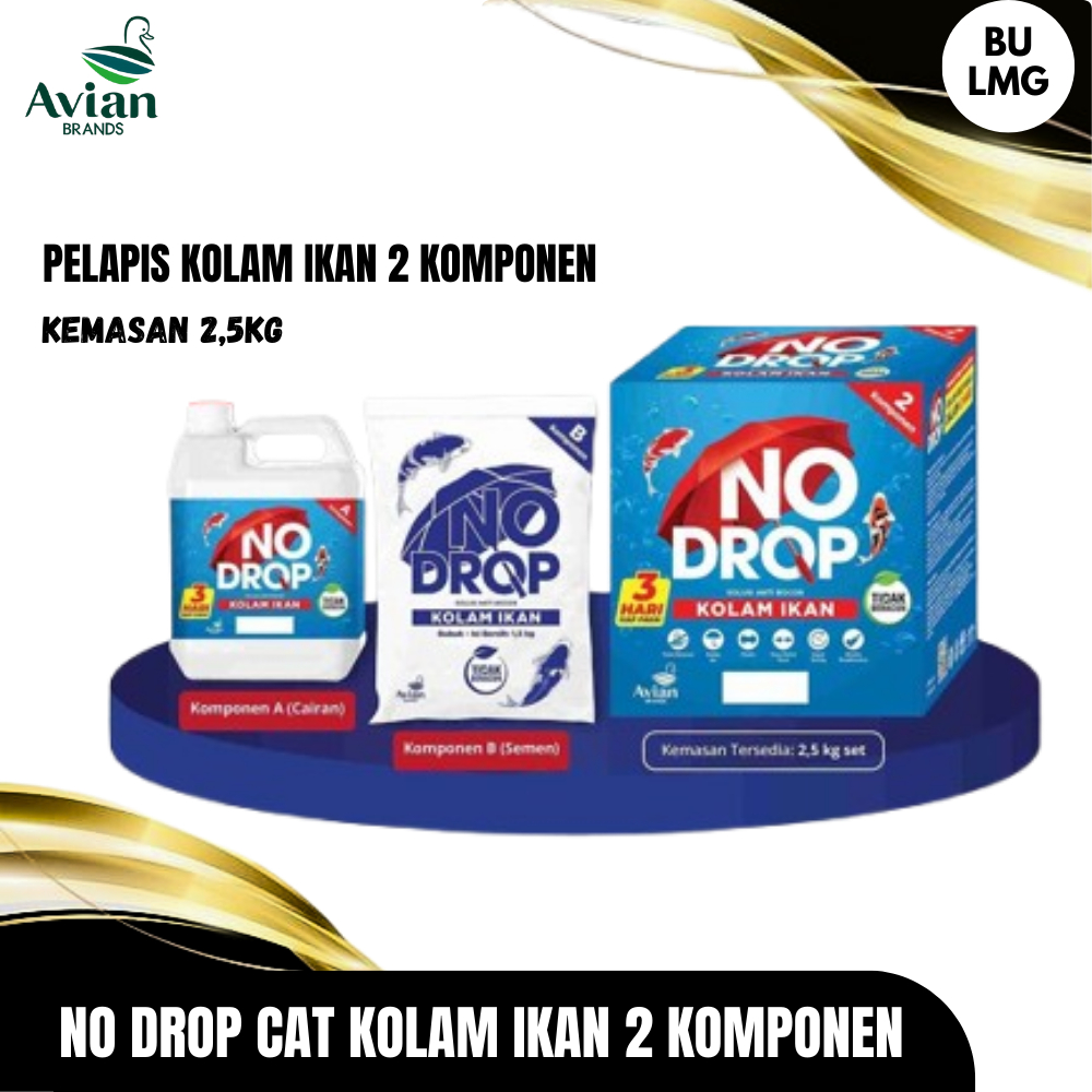 NODROP KOLAM IKAN 2,5KG - CAT KOLAM ANTI BOCOR KEMASAN 2,5KG