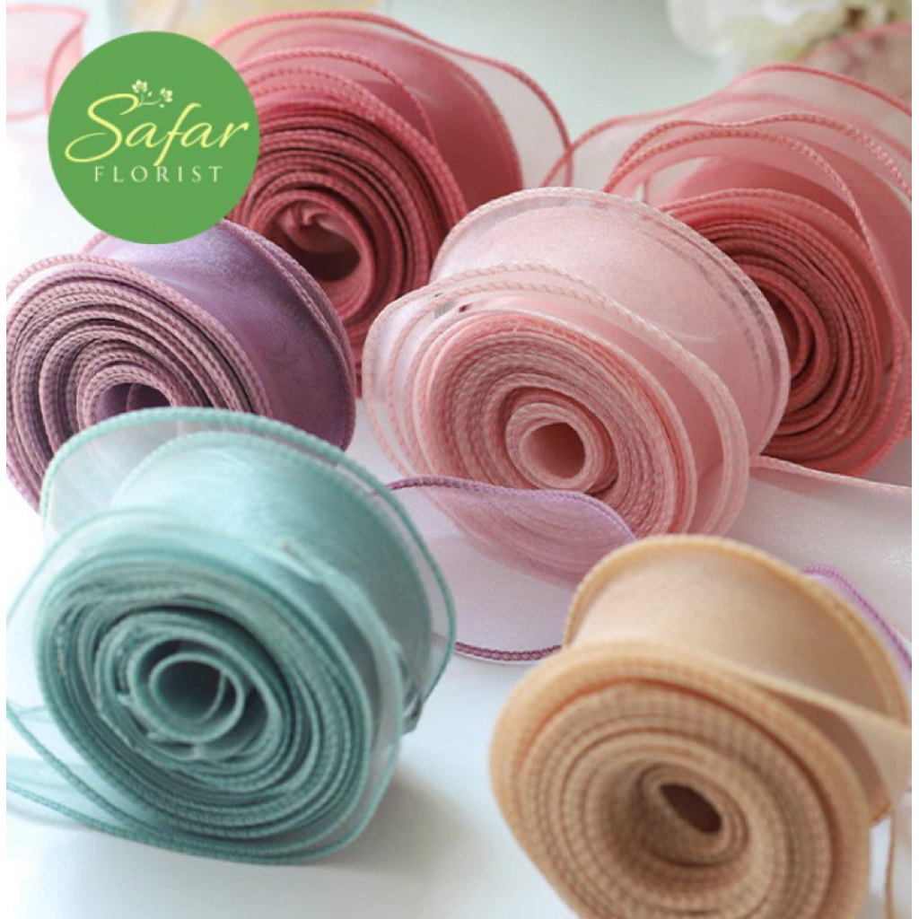 

[ 1 Meter ] Pita Gelombang Fishtail Korea Ribbon Wave Gelombang Kado Hampers Bunga Buket Fish Tail Premium