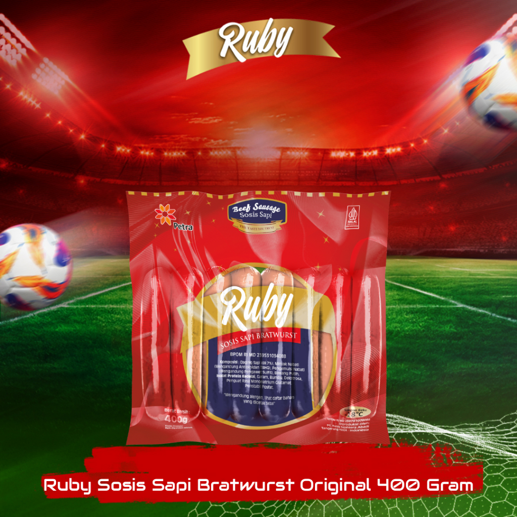 

Ruby Sosis Sapi Bratwurst Original 400 Gram Promo Buy 1 Get 1