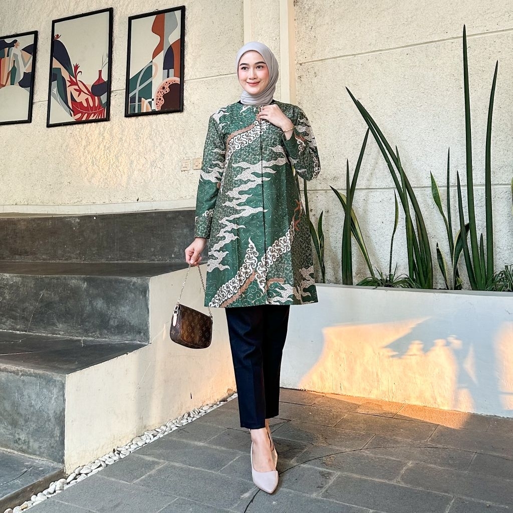 Tunik Batik Wanita Modern Batik premium wanita pakaian wanita atasan tradisional