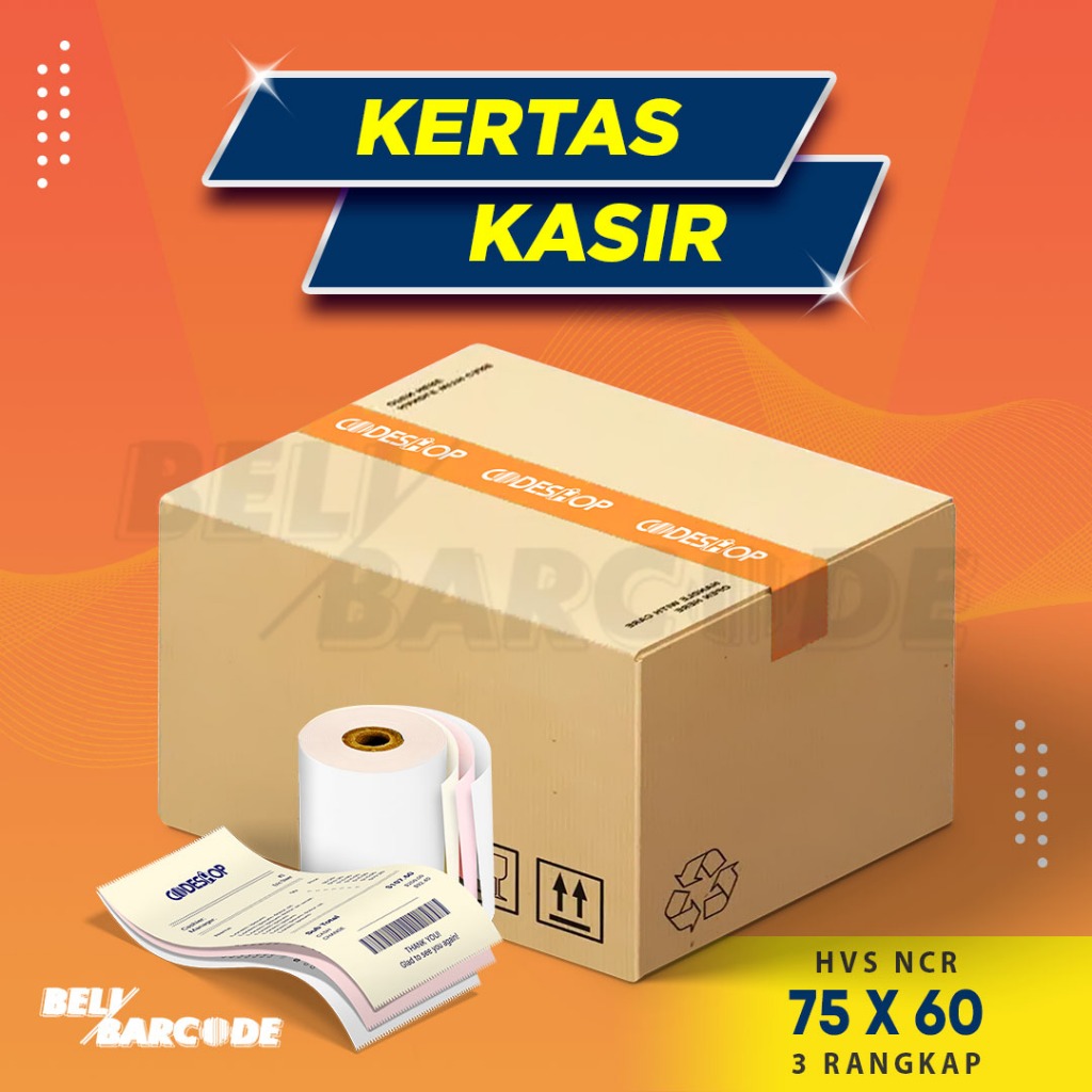

1 Dus Kertas Kasir HVS NCR 75 x 60 mm 3 Rangkap 3 Ply
