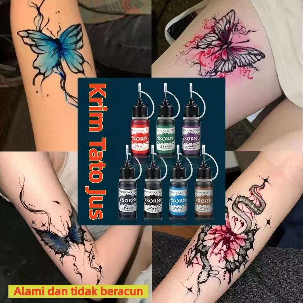 10ml tinta tato/tinta tato/tinta tato/pigmen tato pasta jus tidak beracun dan ramah lingkungan