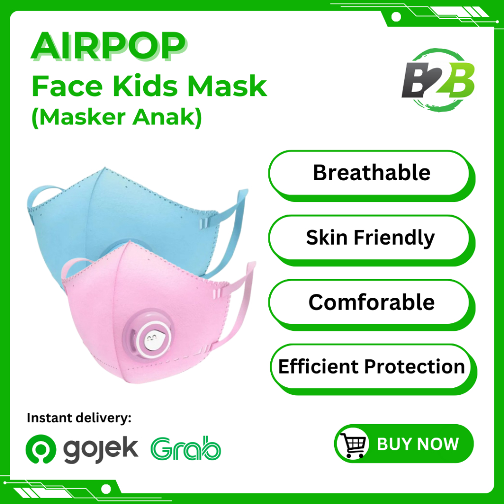 AIRPOP Face Mask Kids PM2.5 N95 Masker Anak