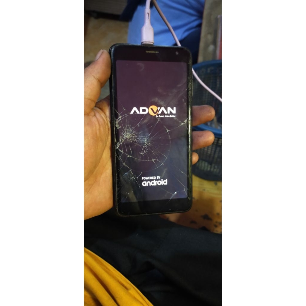 lcd advan s6 minus sentuh pecah lcd aman