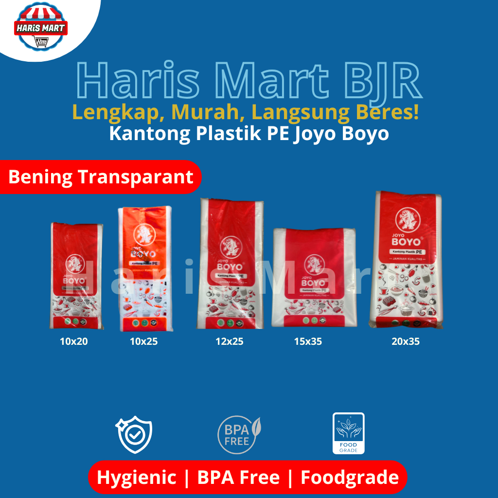 Plastik PE Bening Joyo Boyo Tebal Untuk Es || Plastik Es Bening Joyo Boyo Kuat Panas Dingin 250gr