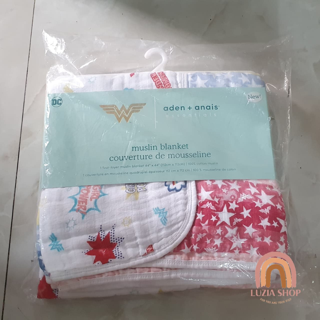 Aden Anais Muslin Blanket Wonder Woman - aden+anais selimut bayi cotton