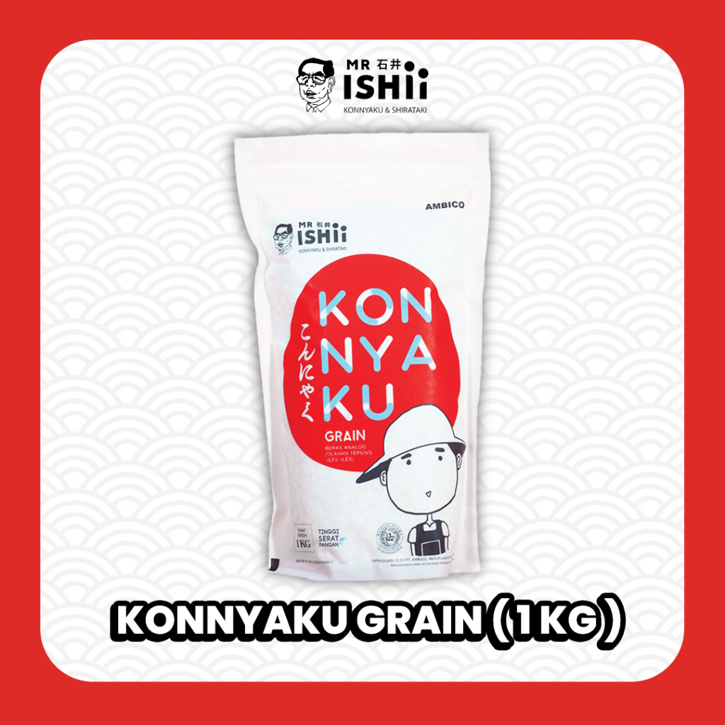 

MR.ISHII - 1 DUS Konnyaku Grain / Beras Shirataki 1 kg (12 x 1 kg)