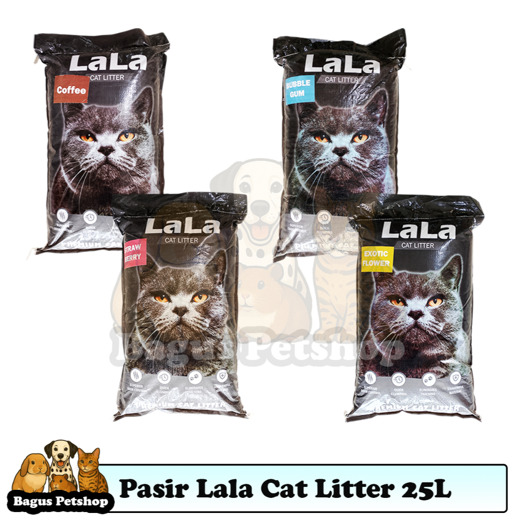 CARGO Pasir Kucing LALA 25 Liter/Lala Cat Litter Premium Pasir Kucing Gumpal Wangi