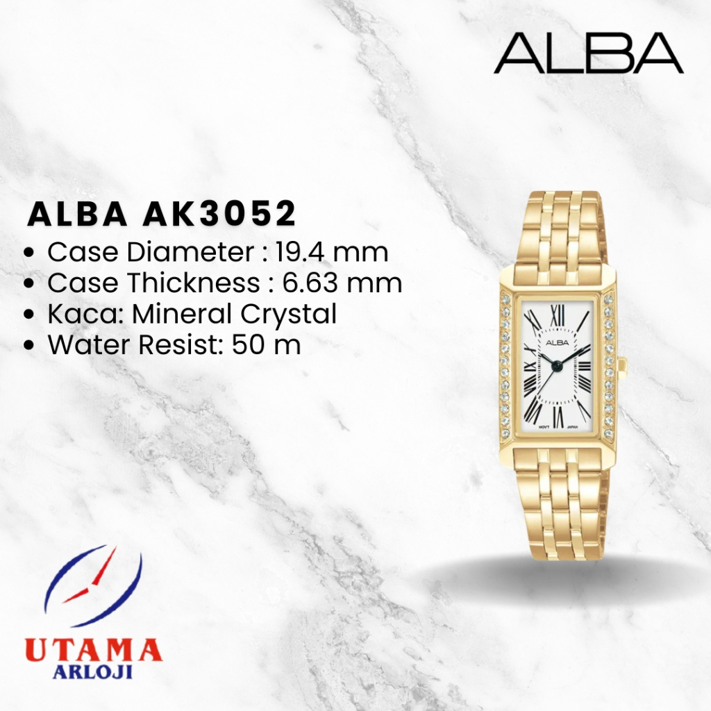 ALBA "TANK" Fashion AK3052 Jam Tangan Wanita