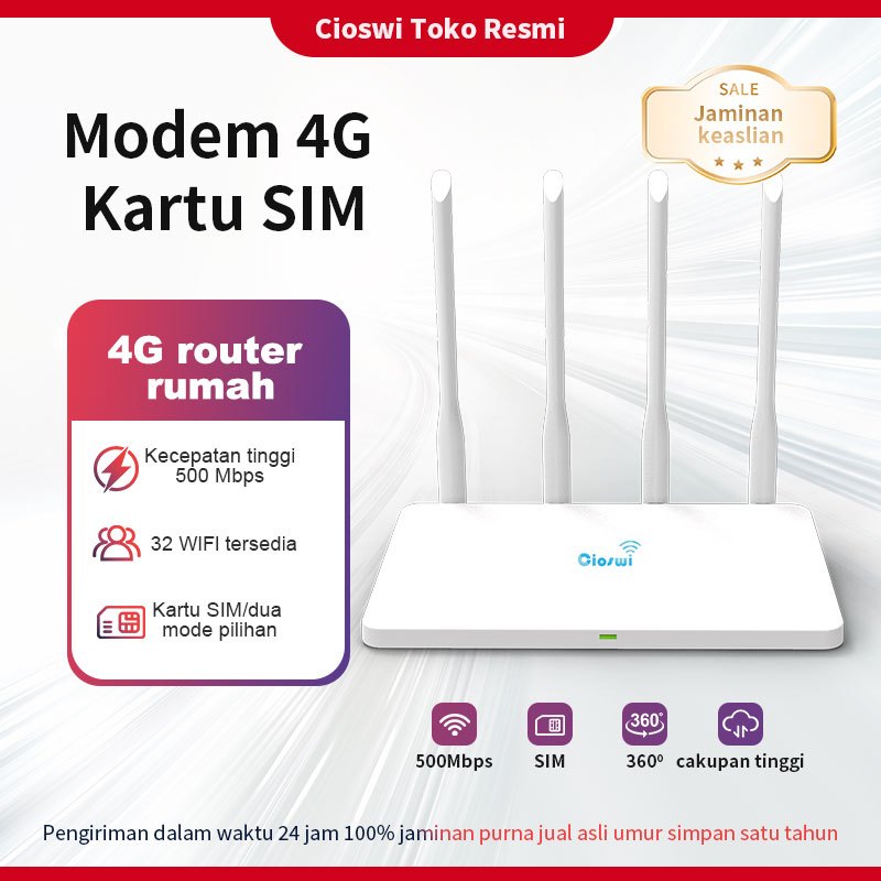 Modem Wireless  penggunaan kartu SIM WiFi 500 Mbps Modem WiFi 4G Kartu SIM 4G