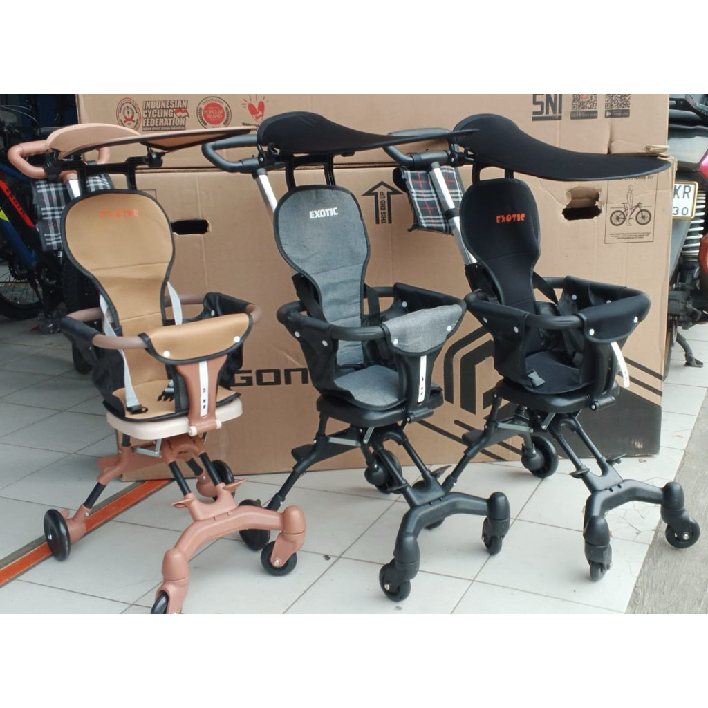 MAGIC STROLLER / KURSI DORONG ANAK / TRIKE EXOTIC ET LW-116 / LW-132 JOK BISA DIPUTAR- KANOPY / TANP