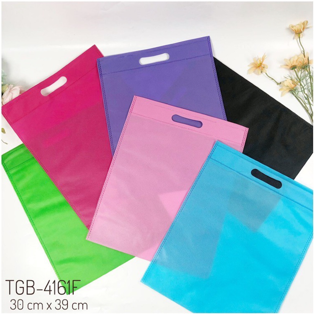 

tas spunbond lusinan grosir bolong 12 pcs tas tenteng kain goodie bag tas belanja