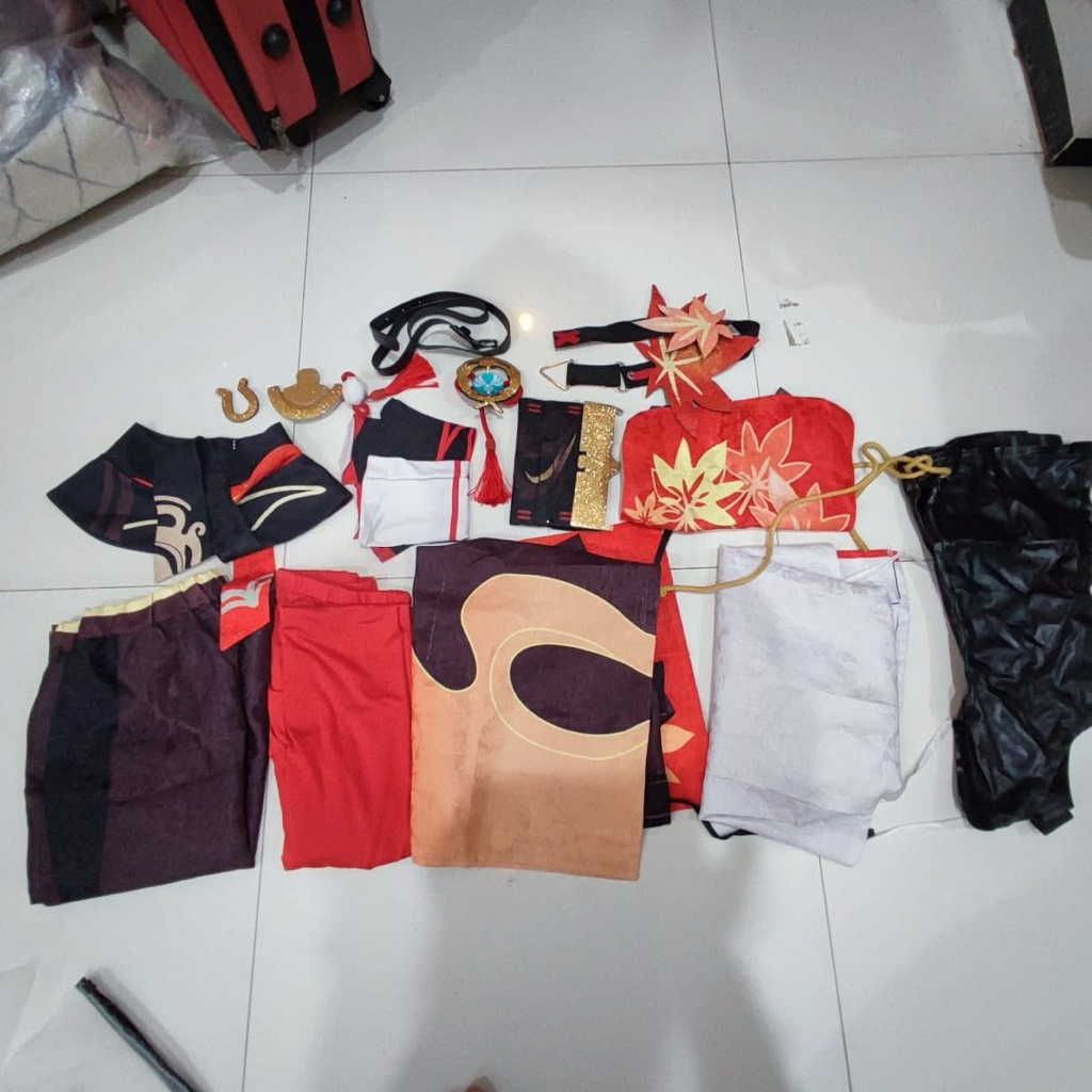 kazuha genshin impact kostum + wig