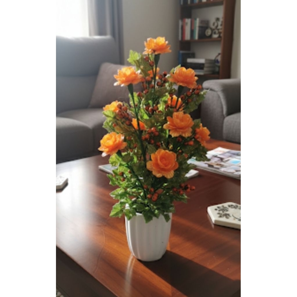 Bunga Mawar manik kerang kecil - Bunga meja - Bunga hias