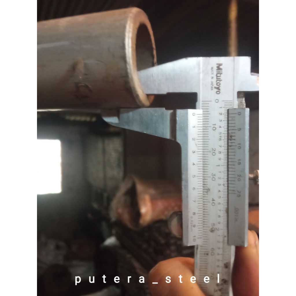 pipa besi seamles luar/OD 38mm dalam/ID 27mm tebal 5mm ukuran 10-100cm