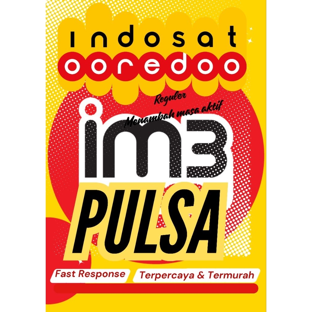 Pulsa Indosat Im3 Ooredoo 5000, 10000, 15000, 20000