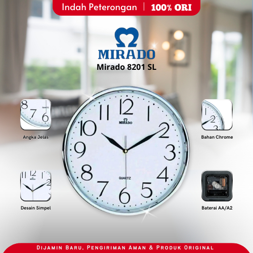 JAM DINDING MIRADO 8201SL/MIRADO ORIGINAL/JAM MIRADO/JAM DINDING QUARTZ
