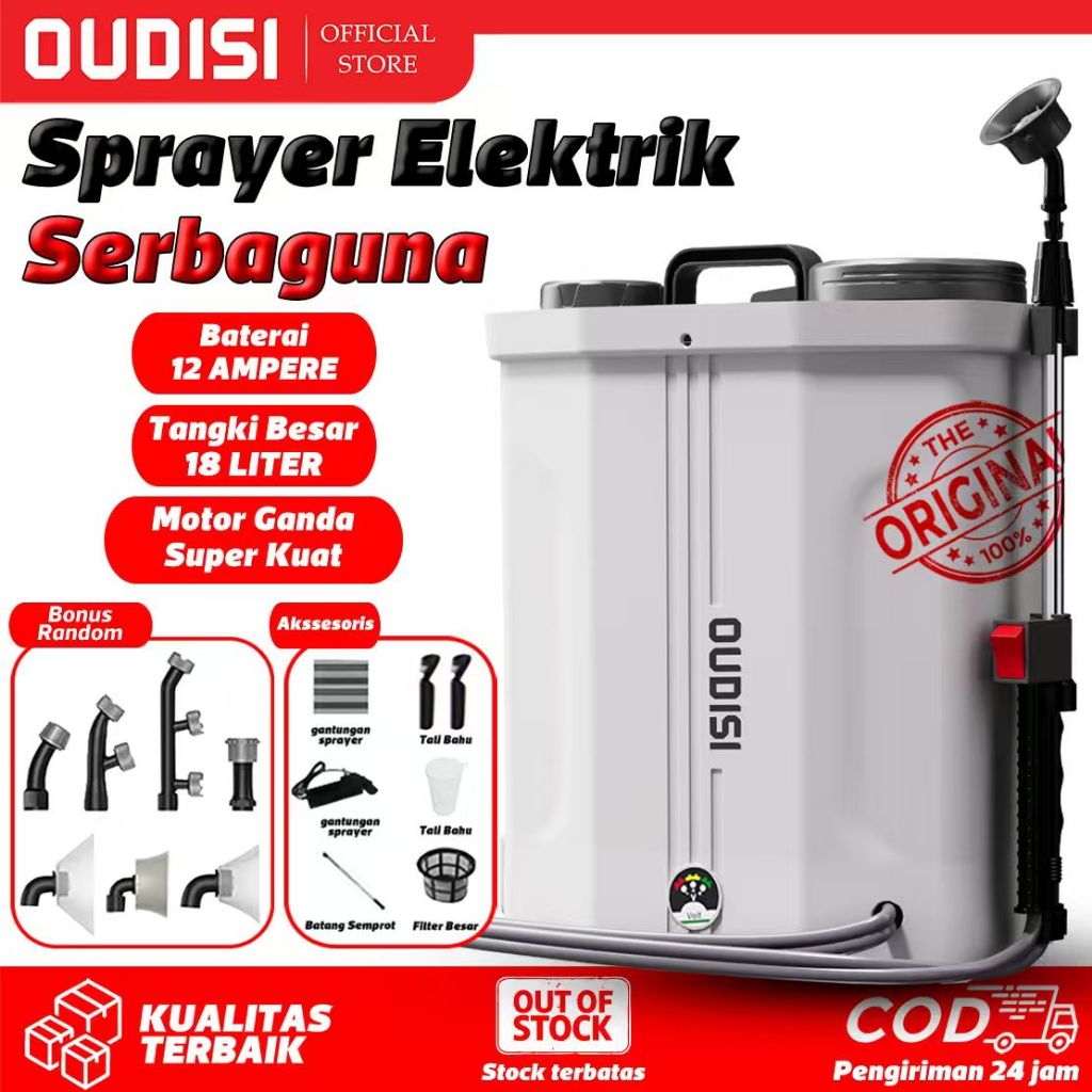 TERLARIS OUDISI Sprayer Elektrik 20Liter Alat Semprot Pertanian Tanaman Sprayer Semprotan Hama