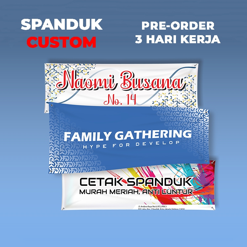 CETAK BANNER MURAH / BANNER KANTOR / SPANDUK STUDYTOUR / BANNER SEWA / CUSTOM BANNER METERAN / FREE 