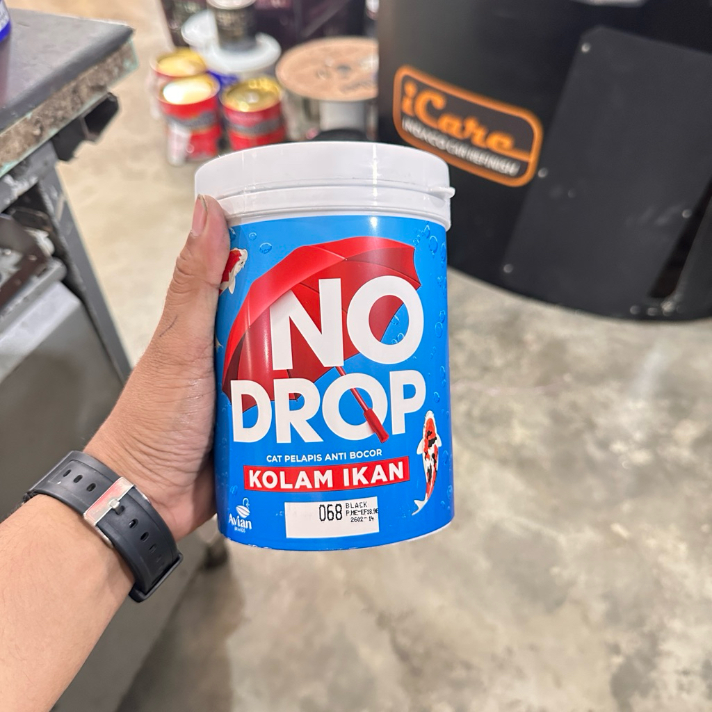 No drop cat kolam ikan kemasan 1kg,no drop kolam ikan 1kg warna HITAM