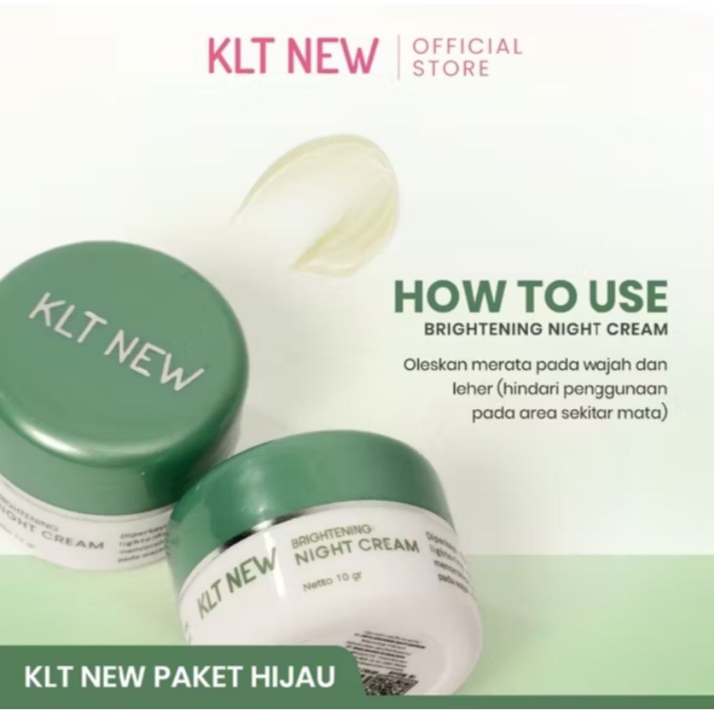 100% ORIGINAL KLT NEW HIJAU NIGHT CREAM//ORIGINAL KLT HIJAU BPOM//KLT HIJAU//BPOM//ORIGINAL