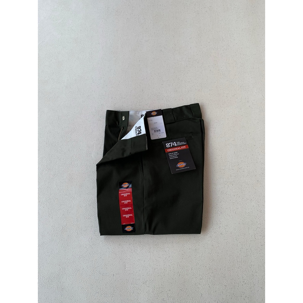DICKIES - 874 ORIGINAL FIT WORK PANTS OLIVE GREEN