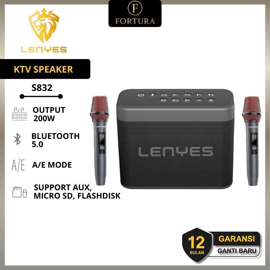 LENYES Bluetooth Speaker Karaoke With Mic - Wireless Speaker + Microhpone KTV