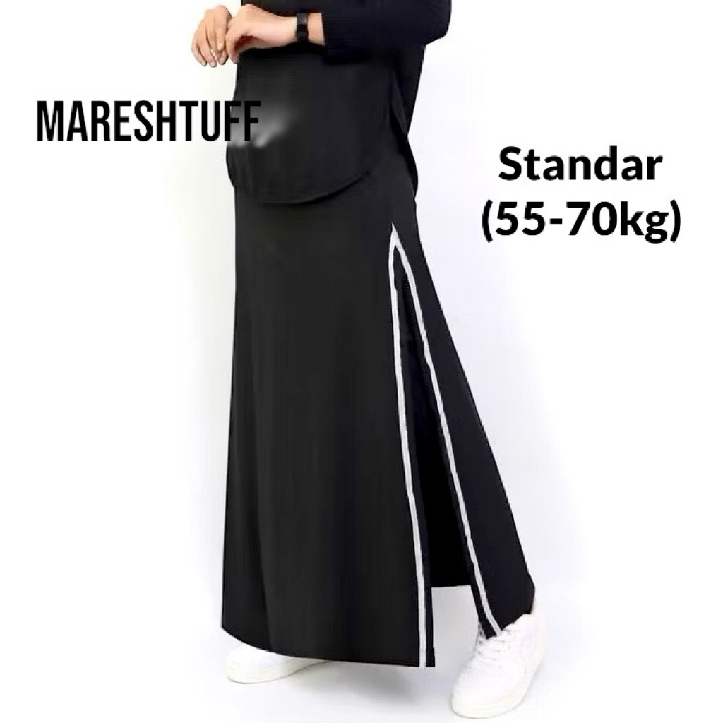 Mareshtuff Legging Rok Celana Muslimah ROK LARI SYAR’I Olahraga Wanita Rocela Spandek