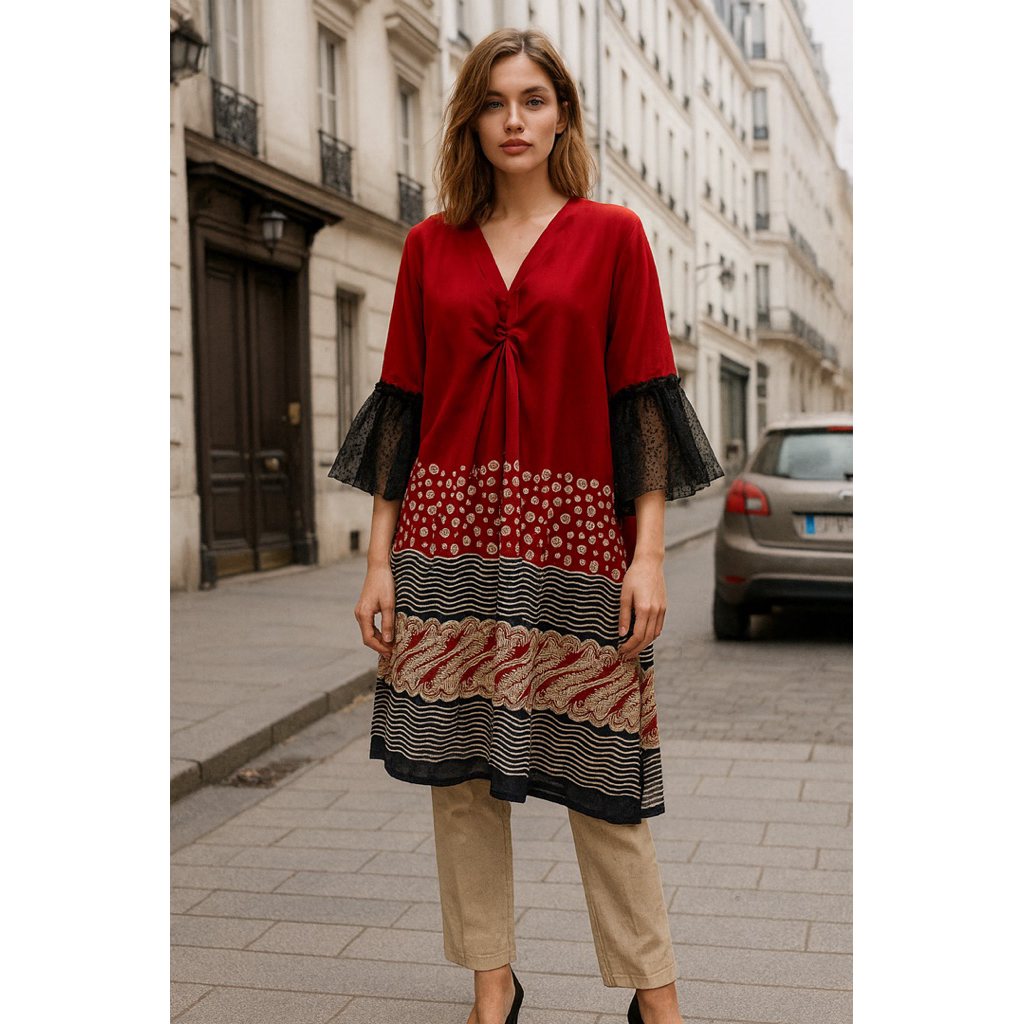 Masayu Batik - Caftan Batik Wanita Atasan Asoka