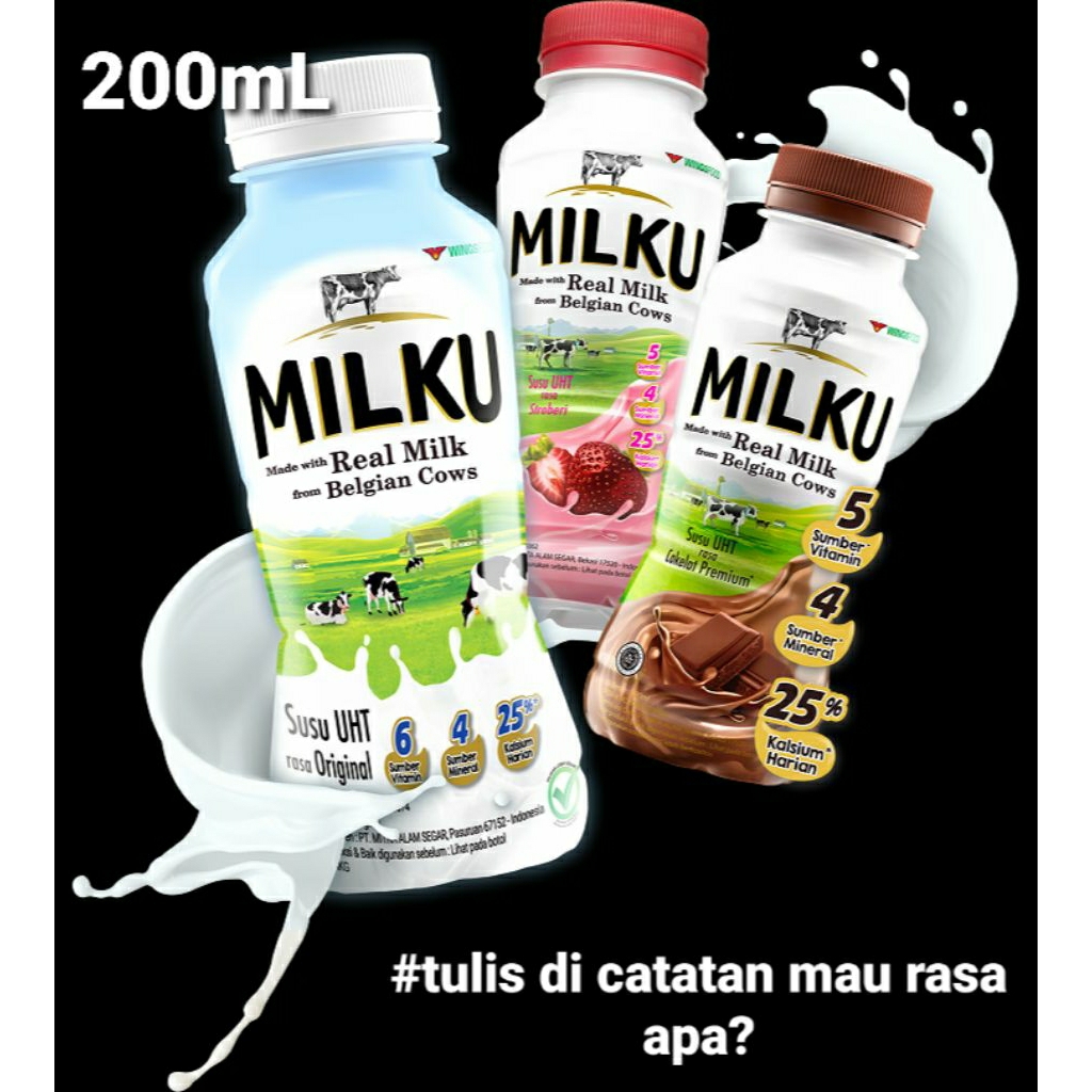 

Milku susu 200ml all varian