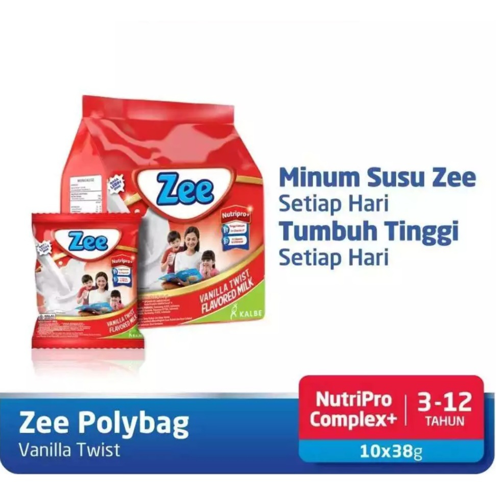 Zee Susu Sachet 10 Sachet / Zee Sachet Vanilla Twist 38gr x 10 Sachet