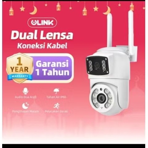 Kamera Cctv Dual Camera V380 Outdoor Anti air Bisa Putar 360