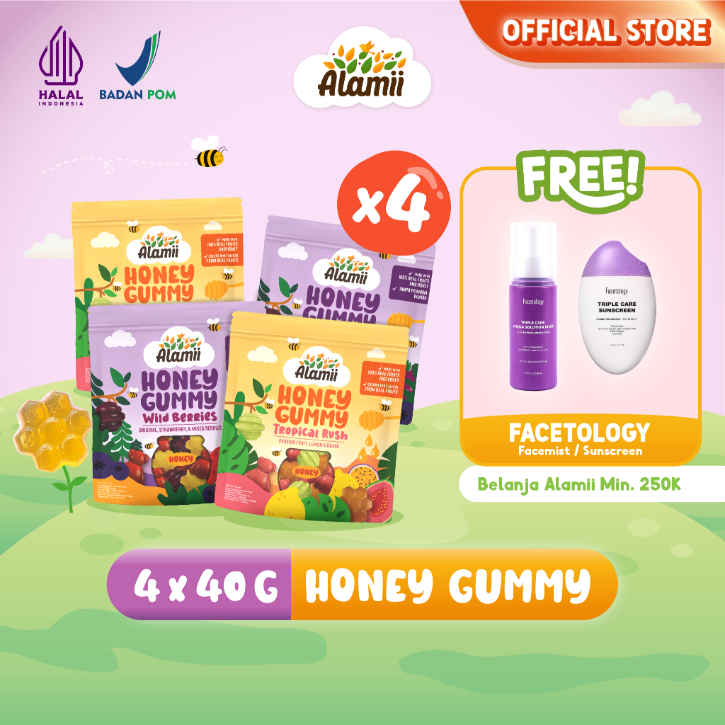 

Alamii Honey Gummy - Pack of 4 x 40g (Mix Varian)