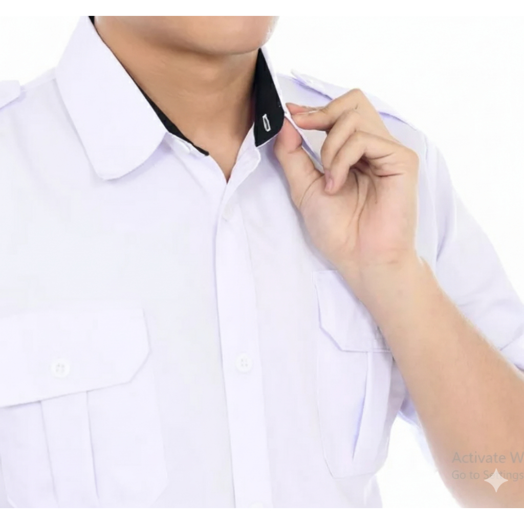 PREMIUM Baju Dinas Putih Pria Lengan Pendek Seragam PNS Putih Pria Kemeja Pdh Putih Pns Pria Kerah