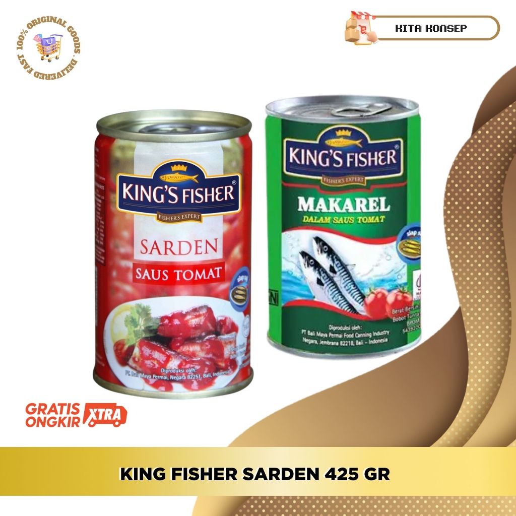 

KING FISHER SARDINES SAUS TOMAT I MACKEREL SAUS TOMAT 425 GR