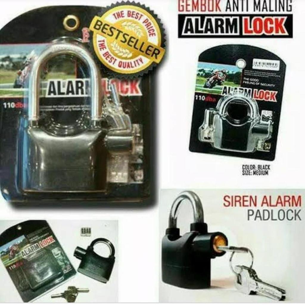 Gembok Alarm Anti Maling (Alarm lock , Kunci Gembok Alarm )
