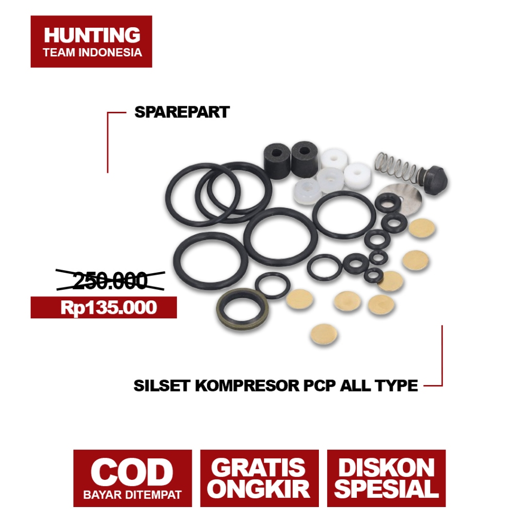 SILSET KOMPRESOR PCP LENGKAP - KOMPRESOR GX HMS RAMBO VENKOM 100% ORIGINAL