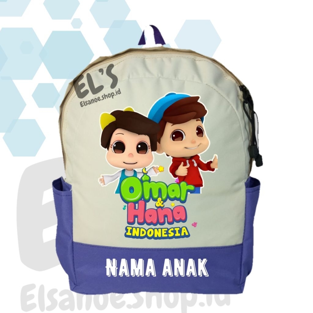 Omar & Hana Tas Anak | Ransel Anak Karakter Omar & Hana | Tas anak SD Omar & Hana | Ransel Omar & Ha