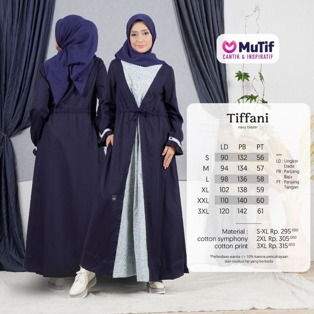 GAMIS MUTIF TIFFANI NAVY