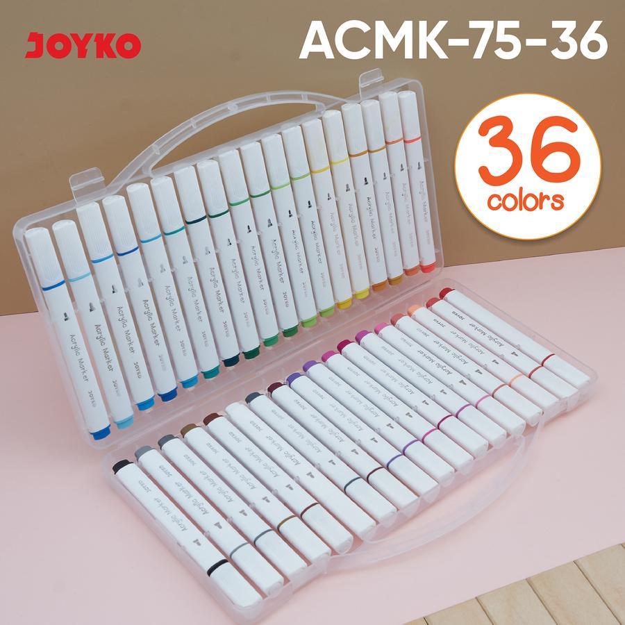 

Acrylic Marker Spidol Akrilik Joyko ACMK-75-36 36 Warna