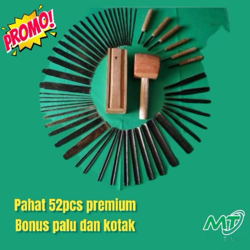 Tatah Ukir Kayu Khas Jepara Lengkap - Alat Pahat Ukir Kayu Lengkap