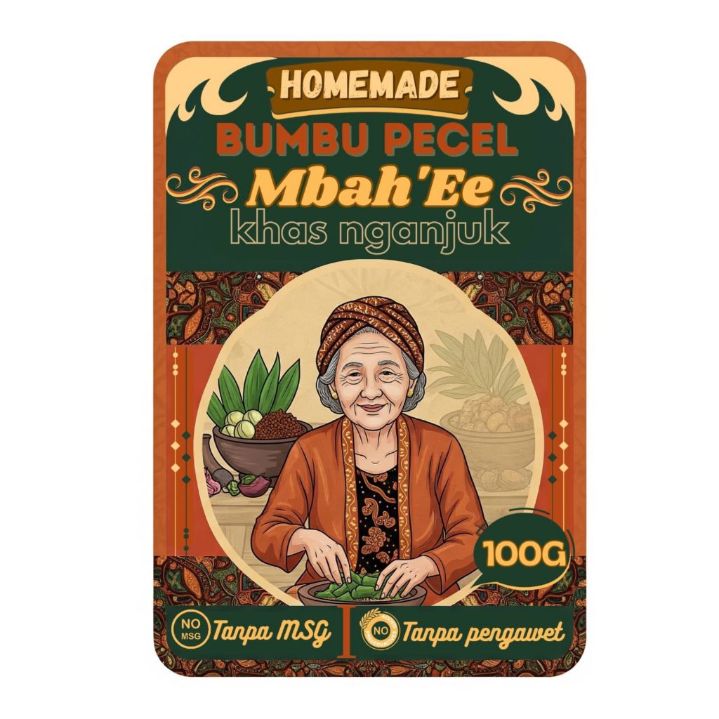 

Sambal bumbu pecel mbah'ee Khas Nganjuk kemasan mungil 100gr.Dijamin puas, rasa enak dan mantap.