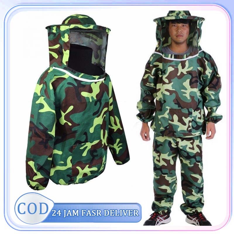 Pelindung Lebah Madu Baju Lebah Madu Baju Anti Sengat Lebah Baju Anti Tawon Lengkap Pakaian Anti Leb