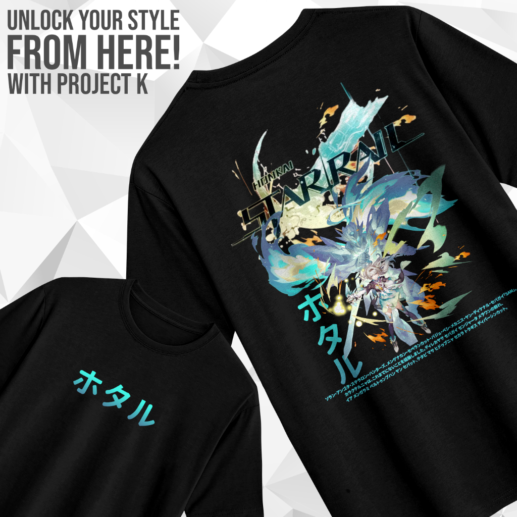 PROJECT K - T-SHIRT KAOS DISTRO FIREFLY HONKAI STAR RAIL KAOS ANIME GAME - Cutton Combed 30s